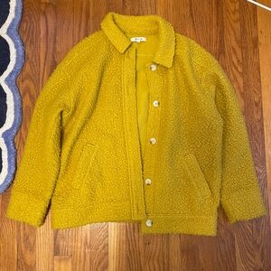 Madewell yellow boucle coat